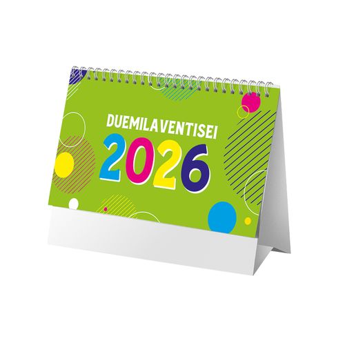 2026 Multicolour Monthly Desk Calendar, 13 sheets on matte coated paper