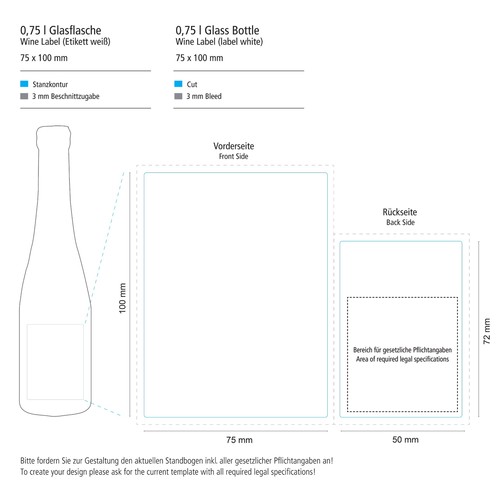 Secco, 0,75 l (glass), Body Label