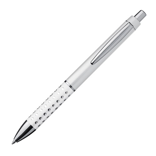 Plastic ball pen with sparkling dot grip zone Plastic ball pen with sparkling dot grip zone
