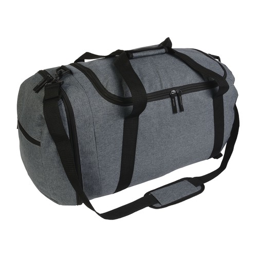 Bolsa deportiva de poliéster de dos tonos con tiras extraíbles y bolsillo porta botas