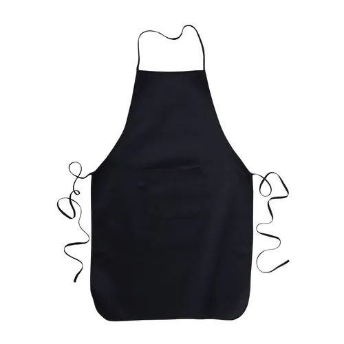30% cotton/70% polyester (180 g/m2) long cooking apron with front pocket, 60 x 92 cm 30% cotton/70% polyester (180 g/m2) long cooking apron with front pocket, 60 x 92 cm