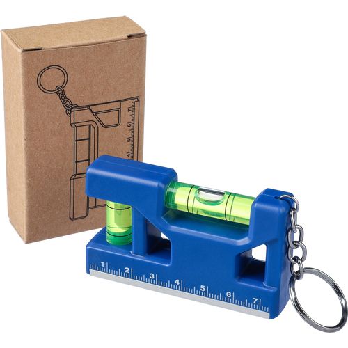 Gerecycled ABS sleutelhanger met waterpas Indira