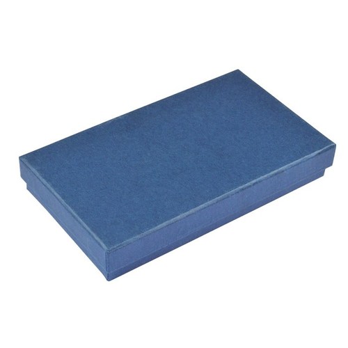 BOÎTE CARTON BLEU - SATIN BLANC - VIDE