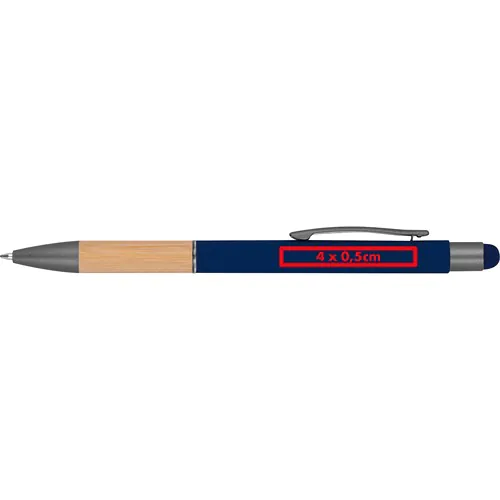 Ball pen with bamboo grip zone