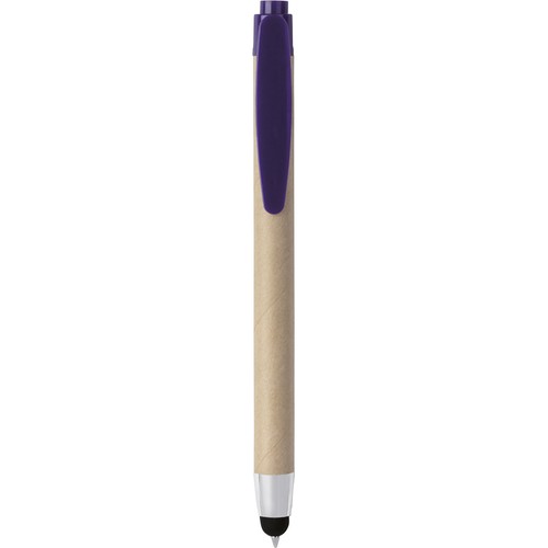 TOUCH SCREEN BALLPOINT PEN IN PLASTIC AND RECYCLED CARDBOARD TOUCH SCREEN BALLPOINT PEN IN PLASTIC AND RECYCLED CARDBOARD