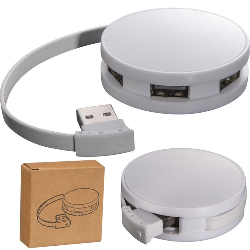 4 port - rounded USB-Hub