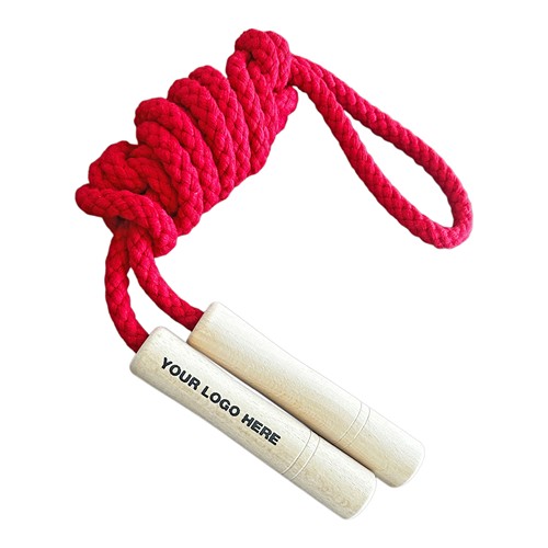 Skipping rope with handles - cotton in special colors
