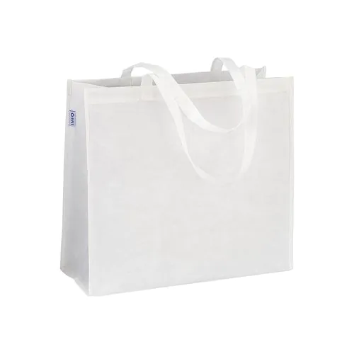 Bolsa de PET reciclado 80 g/m2, asas largas y fuelle