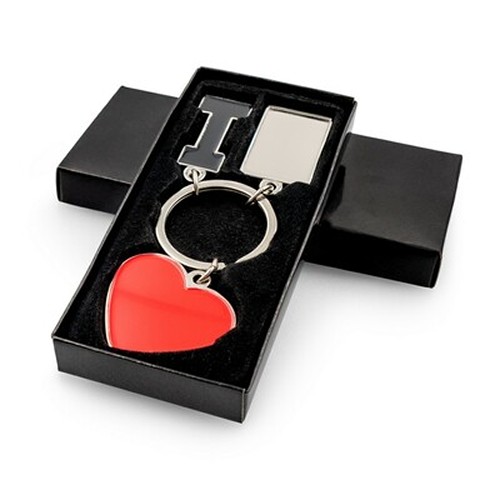 Keyring "I love ..." with a metal plate | Lydus Keyring "I love ..." with a metal plate | Lydus