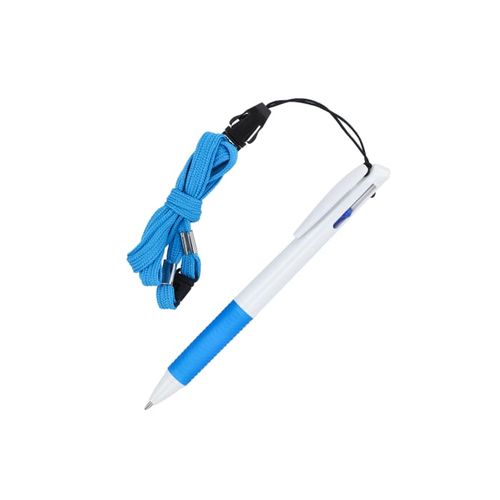 3 Colour pen with grip and keycord