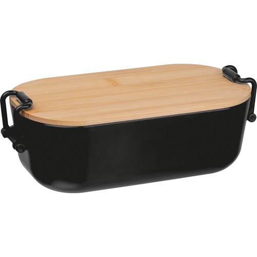 Lunchbox with bamboo lid and clamp closure. JAVIER Lunchbox with bamboo lid and clamp closure. JAVIER