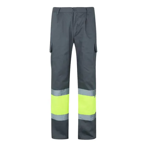 VL ATHENA. Pantaloni in twill bicolore, foderati, con diverse tasche, in cotone (20%) e poliestere (80%)