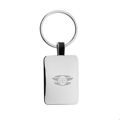 RCS recycled zinc alloy rectangle keyring RCS recycled zinc alloy rectangle keyring