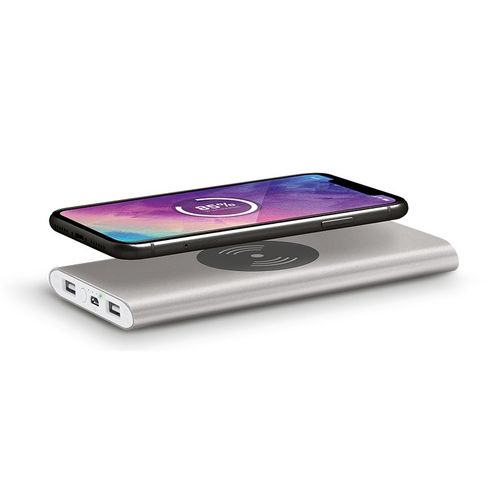 BATERÍA EXTERNA DE 8000 mAh LI-IN Y CARGADOR DE INDUCCIÓN