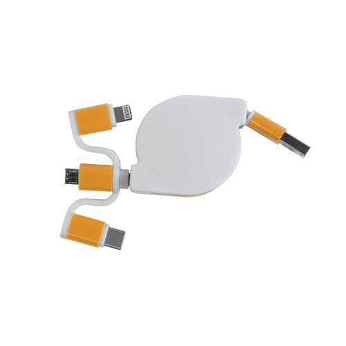 Retractable charging cable USB, Type-C, lightning and micro USB