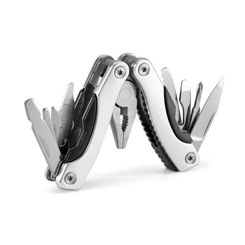 DUNITO. Folding mini multi-function pliers made of stainless steel and aluminum