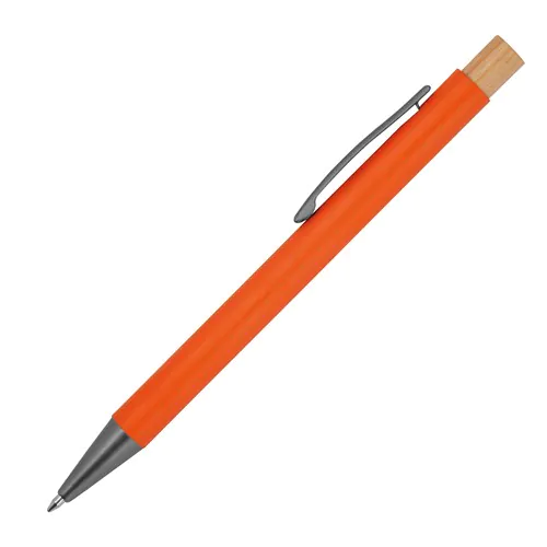 pen made from recycled aluminium with bamboo pusher pen made from recycled aluminium with bamboo pusher