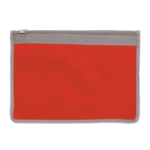 420D polyester brief folder, zip closure