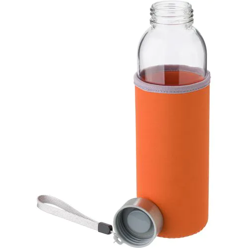 Bouteille en verre de 500 ml avec housse Nika Bouteille en verre de 500 ml avec housse Nika