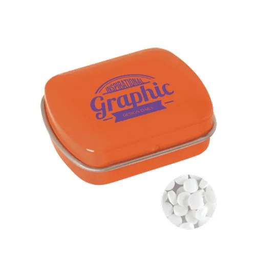Klein blik met extra sterke `triangle` mintjes Klein blik met extra sterke `triangle` mintjes