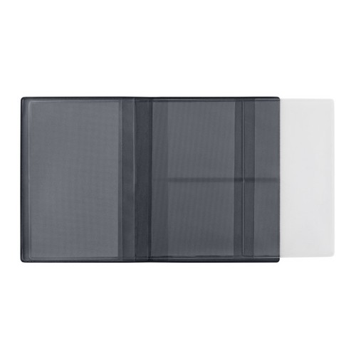 CreativDesign® Porte-cartes d'identité "Euro" velours bleu avec insert