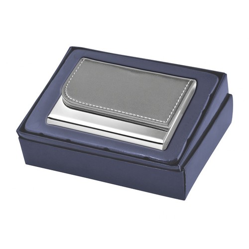 NAMECARD HOLDER METAL - PU GREY