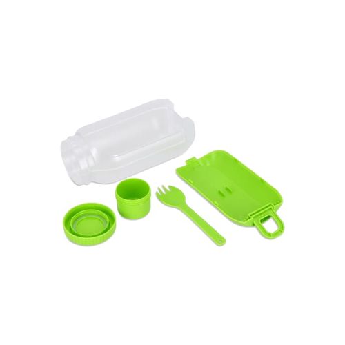 All-in-One Lunch Bowl Container with Sauce Compartment & Spoon-fork All-in-One Lunch Bowl Container with Sauce Compartment & Spoon-fork