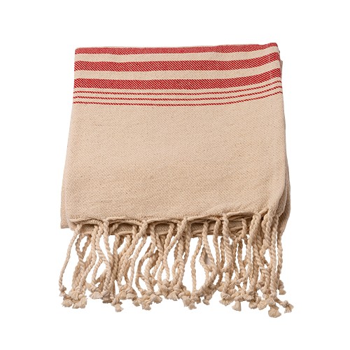 Asciugamano pareo con frange decorative annodate. Osório Asciugamano pareo con frange decorative annodate. Osório