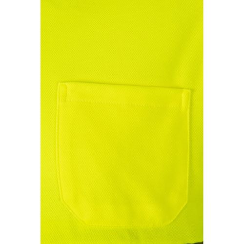 VL PLUTO. Polo piqué bicolore (150g/m²) à manches longues, en coton (55%) et polyester (45%)