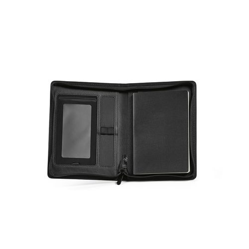 Cartella A5 Orwell in rPU. 64 fogli FSC e chiusura con zip