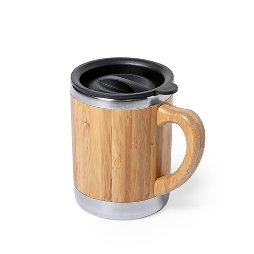 300ml steel and bamboo mug Birillo