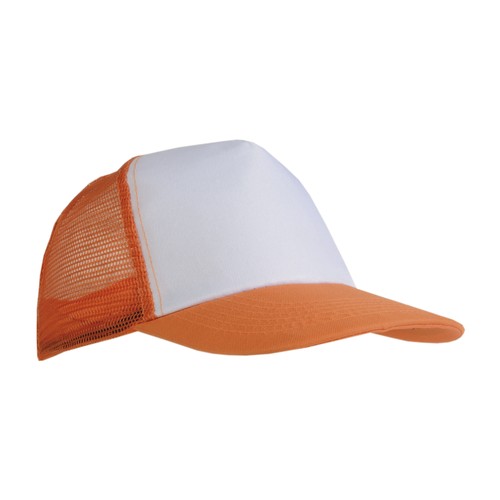 Casquette en polyester, 5 panneaux avec filet, fermeture velcro Casquette en polyester, 5 panneaux avec filet, fermeture velcro