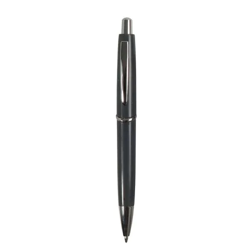 ABS plastic snap pen with coloured barrel and metal clip, jumbo refill