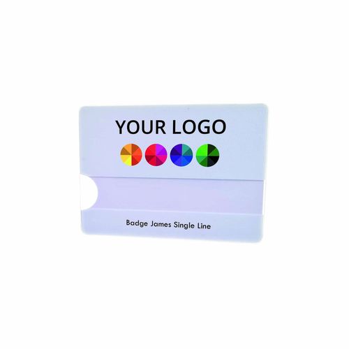 Name Badge James, singolo, spilla, stampa Full Color. Name Badge James, singolo, spilla, stampa Full Color.