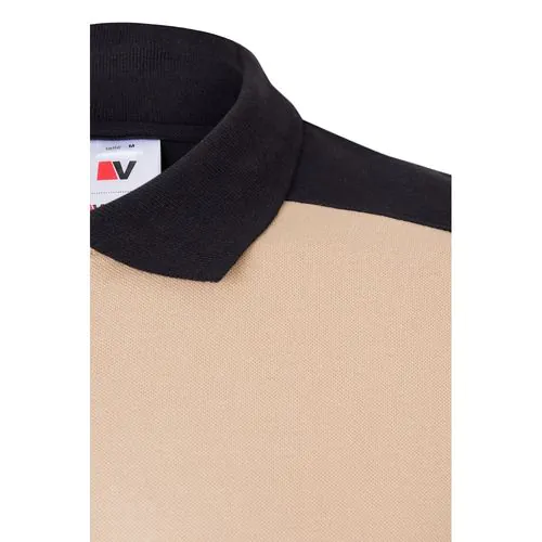 VL VELES. Two-tone stretch piqué polo shirt (200g/m²) with short sleeves, in polyester (96%) and elastane (4%) VL VELES. Two-tone stretch piqué polo shirt (200g/m²) with short sleeves, in polyester (96%) and elastane (4%)