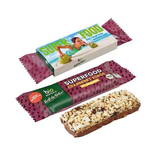 Organic Cereal Bar SUPERFOOD Cranberry & Cocon Organic Cereal Bar SUPERFOOD Cranberry & Cocon