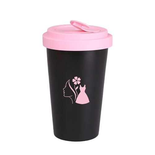 Tazza Freedom Lock 280ml nero satinato/rosa Tazza Freedom Lock 280ml nero satinato/rosa