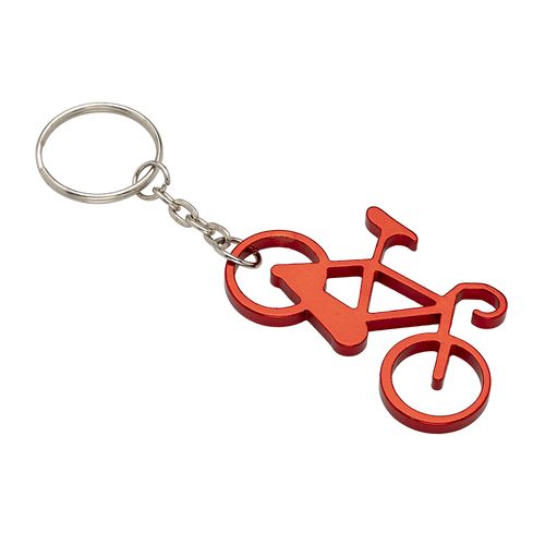 Aluminium bicycle keychain with bottle opener