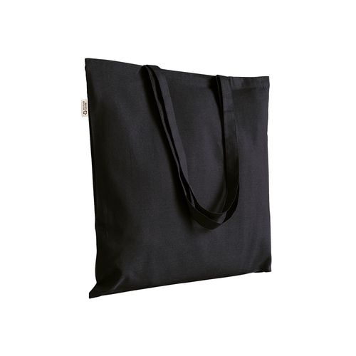 Borsa shopper a tinta unita in cotone riciclato da 280 g/m2