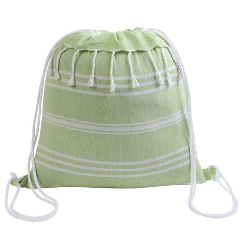 180 g/m2 cotton fouta backpack with drawstring closure 180 g/m2 cotton fouta backpack with drawstring closure