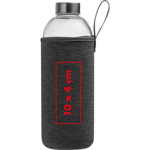 Bottiglia in vetro da 1000 ml con copertura in neoprene JESSICA
