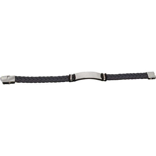 BRACELET BLACK AND STEEL TWINE