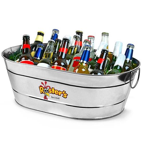 Seau de fête ovale en acier galvanisé (24 litres) Seau de fête ovale en acier galvanisé (24 litres)