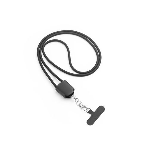 ZEWAIL. Lanière avec support pour smartphone inclus, câble USB-C et divers adaptateurs en ABS recyclé et TPE recyclé ZEWAIL. Lanière avec support pour smartphone inclus, câble USB-C et divers adaptateurs en ABS recyclé et TPE recyclé