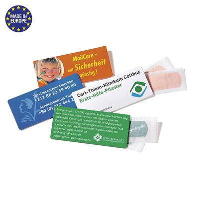 Cardboard sleeve with 4 plasters