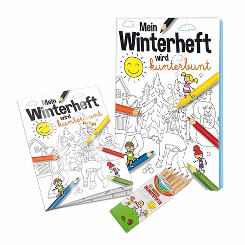 Colouring book / set A6 - Winter - Colouring set neutral Colouring book / set A6 - Winter - Colouring set neutral