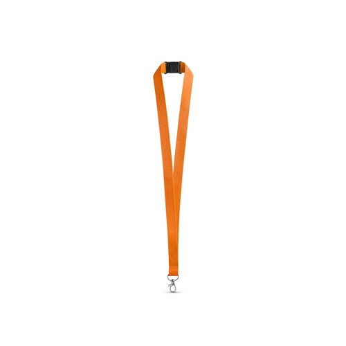 LEEDS. Lanyard en polyester avec fermoir de sécurité