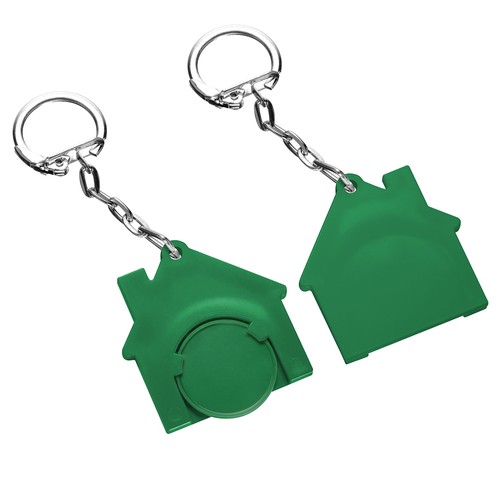 Porte-clés jeton1€ "Maison"