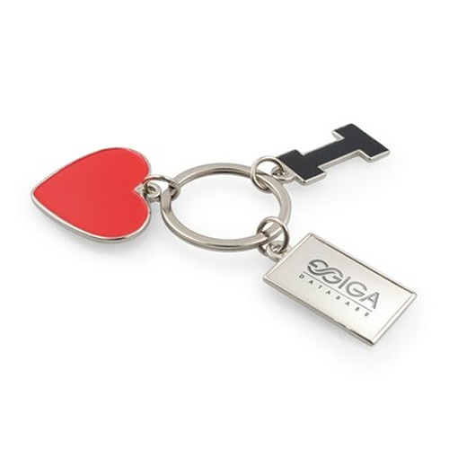 Keyring "I love ..." with a metal plate | Lydus