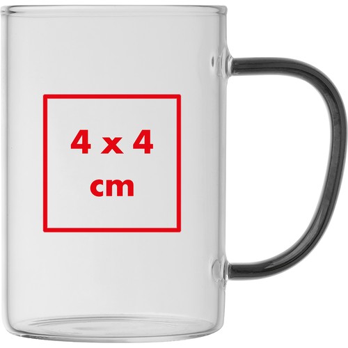 glass mug with coloured handle glass mug with coloured handle